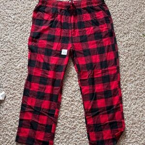 Plaid Red and Black Men's Pants